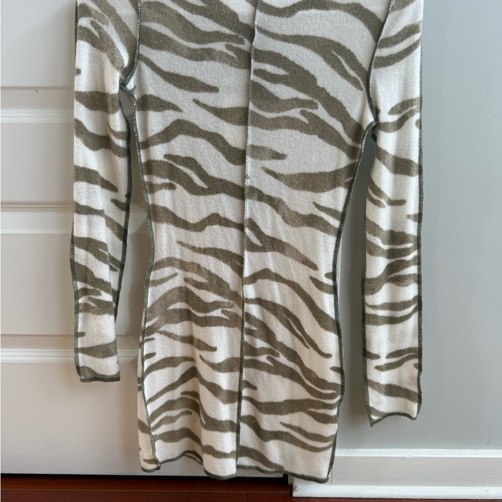Stylish Zebra Print Mini Dress
